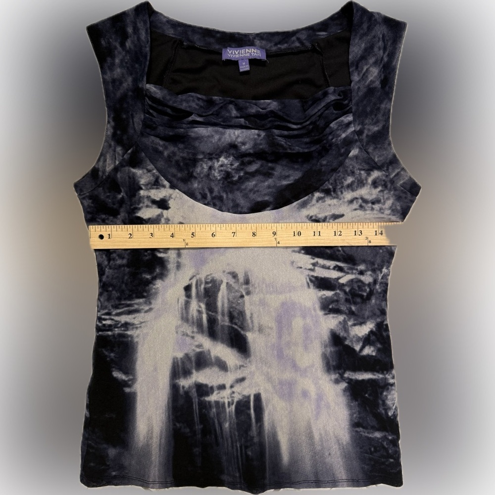 Vintage Vivienne Tam waterfall tank blouse